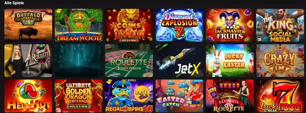 Casinoist Casino Alle Spiele Übersicht mit Slots Live Spielen und verschiedenen Kategorien